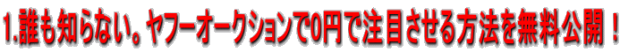 1.�N���m��Ȃ��B���t�[�I�[�N�V������0�~�Œ��ڂ�������@�𖳗����J�I 